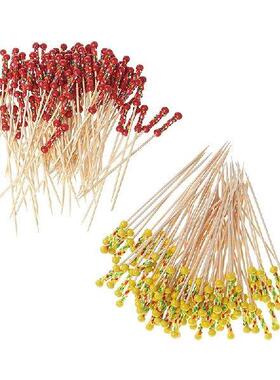 200Pcs Bamboo Fruit Sticks, Wooden Toothpicks For Party