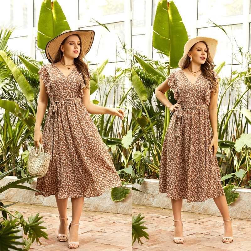 big plus size fat ladies Dress Women womens dresses Sundress图片