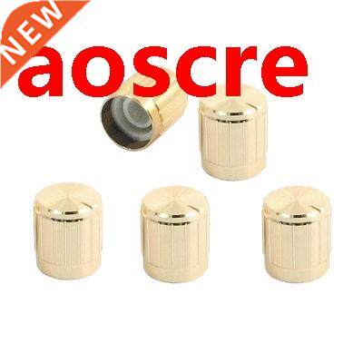 5 Pcs Gold Tone 6mm Insert Dia. 15x16.5mm Potentiometer Cont