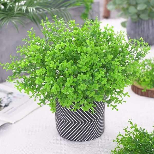 2pcs Artificial Plant Leaf Home Greenery Plant Centerpiece