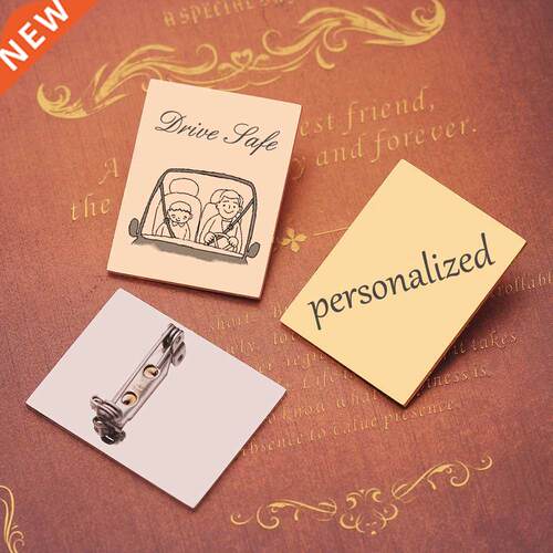 Custom brooch customizable calendar photonamebrooch unisex