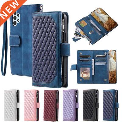 Double Layer Zipper Wallet Case for Samsung A12 A13 A23 A33