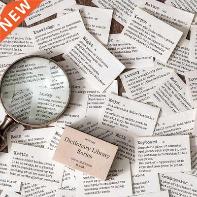 100 Pcs Vintage Scrapbooking  Material Paper Pack English