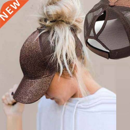 2021 Gltter Ponytal Women's Baseball Cap Women Snapback Me