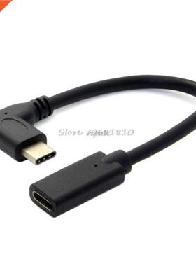 90 Degree USB-C USB 3.1 Type C Male to Female Extension Cabl