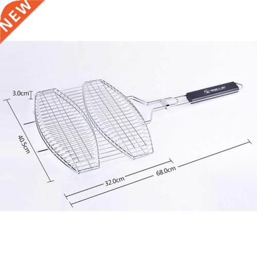 Double Fish-shape Barbecue Wire Mesh Grilling Basket Net