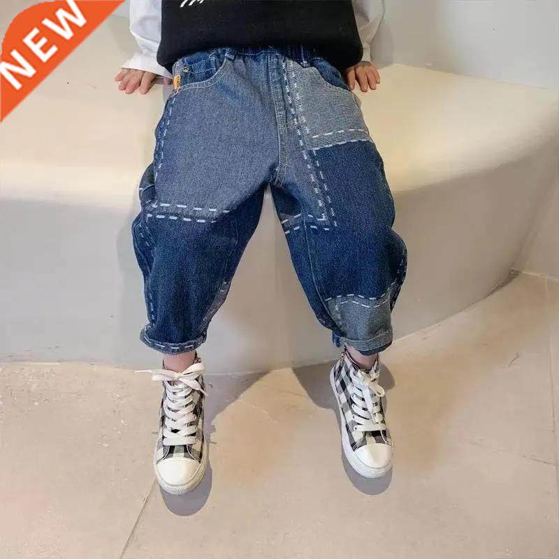 Boys' Jeans 2022 Korean Personality nd Contrast Color New T