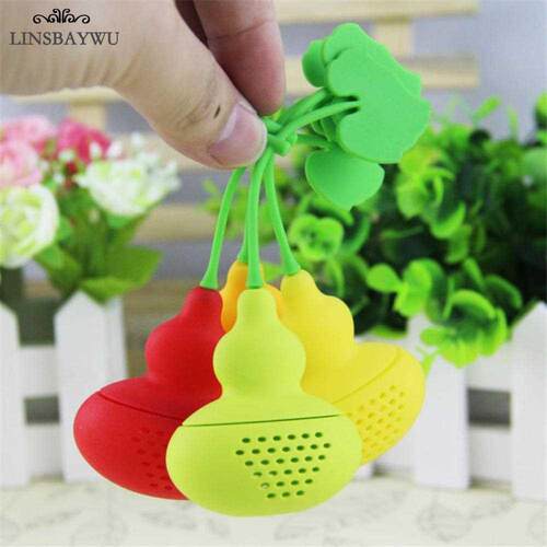 LINSBAYWU New Cute Creative Silicone Calabash Tea Infuser