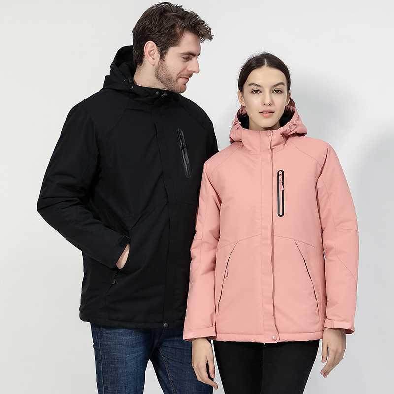 Winter Heated Jacket Men Women USB Smart Waterproof Carbon F图片