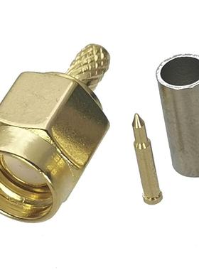 1pcs Connector SMA Plug Male Crimp For RG174 RG316 LMR100 Ca