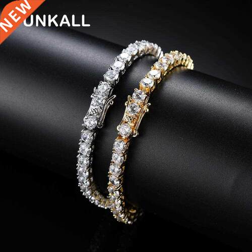 Brass Tennis Bracelet AAA CZ Bling Bling 3mm 4mm 5mm 1 Row