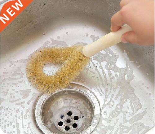 1PC Natural Kitchen Pot Brush Wooden Handle Pan Cleaning