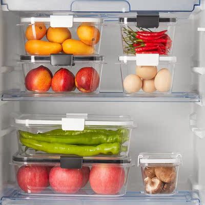 Refrgerator Food Fresh-Keepng Storage Box Wth Ld