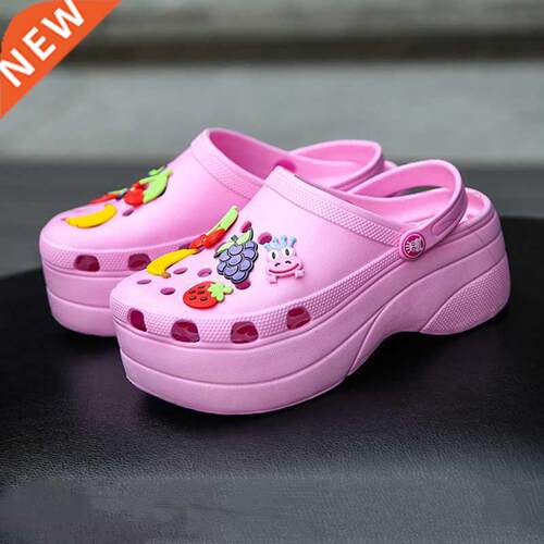 PULOMIES Summer Women Slippers Platform Clogs Outdoor Garden