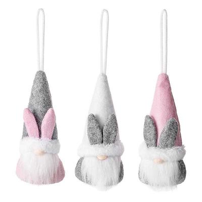 Easter Hangng Bunny Ornaments Plush Rabbt Gnomes Tree Orna