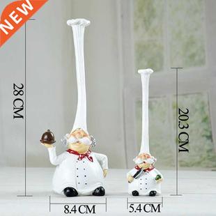 20cm 28cm Resin High Hat Chef Figurines American Rustic