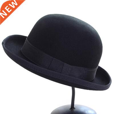 Pure Wool Men women Fedora Hat Navy Black Grey Floppy Brim W