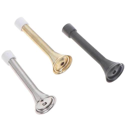 1Pc Rubber Cap Metal Door Stops Spring Stopper Wall Mounted