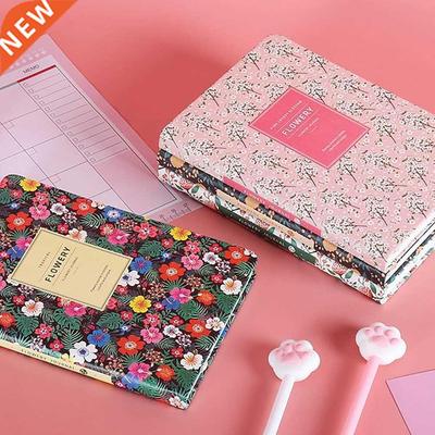 2021 Daly Weekly Monthly Planner A5 Flowery Notebook Tme M