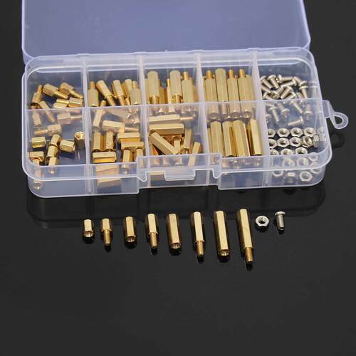 SULEVE New 120Pcs/Set M3BH2 M3 Male Female Brass Standoff