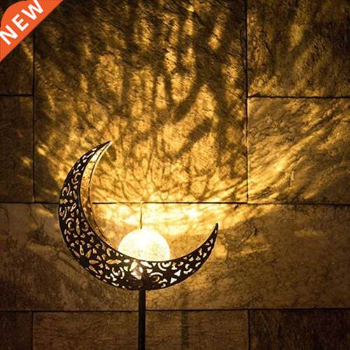 Solar Lawn Light Sun/Moon/Flame Design Waterproof Retro Lamp