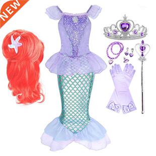 Girl Princess Dress Little Mermaid Costume Baby Girl Ariel D