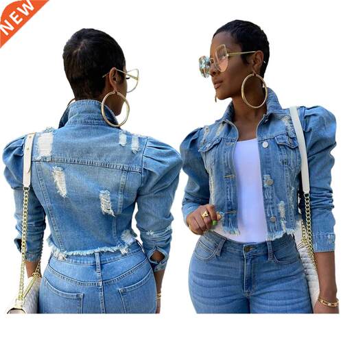 The new 2021 women's fashion denim jacket女士时尚牛仔短外套