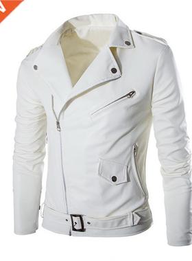 Autumn Men's PU Leather Jacket For Men Fitness Fashion Male