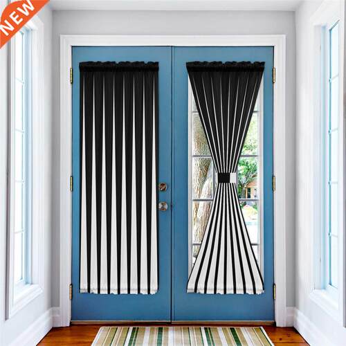 Black White Triangle Geometric Modern Curtains for Living