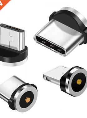 Round Magnetic Cable plug 8 Pin Type C Micro USB C Plugs Fas