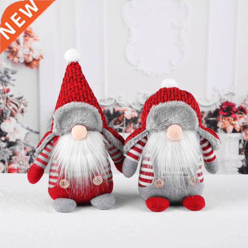 Christmas Swedish Gnome Santa Plush Toys Doll Ornaments Holi