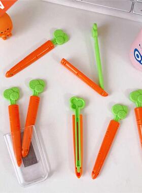 5 Pcs Portable Kitchen Snacks Sealer Carrot Closure Pocket B
