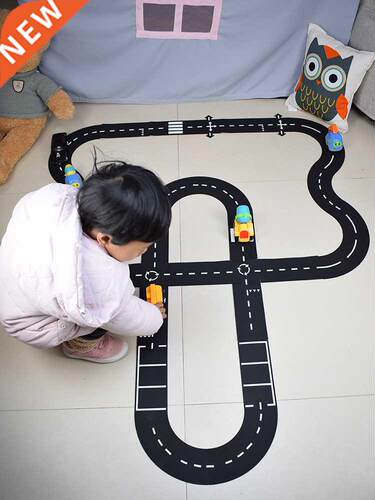 Children road building motorway toy car traffic roadway flex