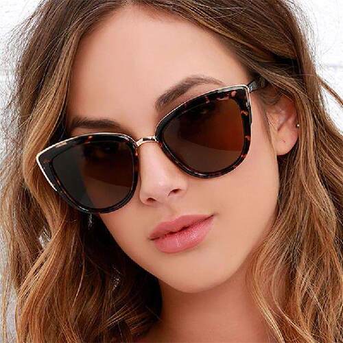 Ladies Retro Cat Eye Sunglasses Fashion Personality Plastic