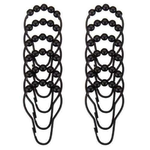 12pcs Shower Curtain Hooks Rings Rust-Resistant Metal Glide