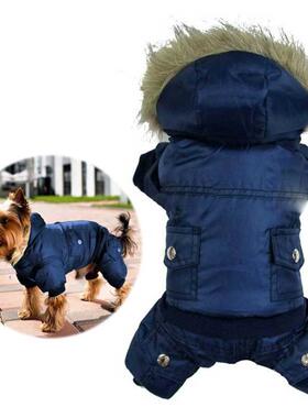 Four-Legged Pet Puppy Cotton Hoodies Winter Autumn Warm Dog