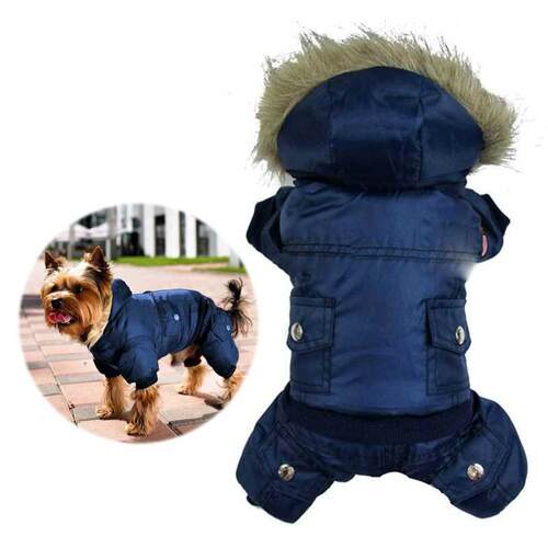 Four-Legged Pet Puppy Cotton Hoodies Winter Autumn Warm Dog