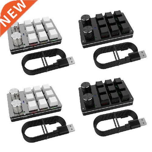 Macro Keyboard Mini Keyboard 9 Key + 2 Knob Custom Gaming