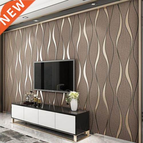 D Striped Wallpaper For Walls Roll Living Room TV Backgroun