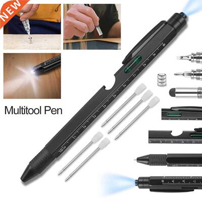 Multitool Pen 9In1 Ballpoint Stylus Pen With Spirit Level Ru