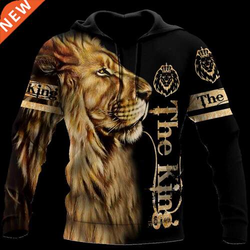 Animal Lion D Printed Fashion Mens Hoodie Tiger Harajuku Se