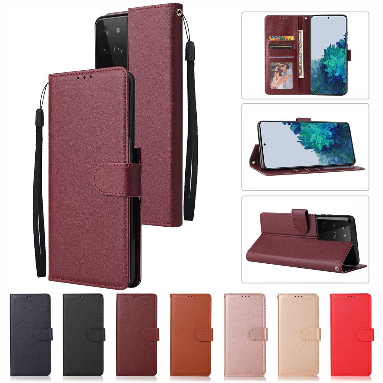 Leather Case For Sasung Galaxy S21 S30 S20 FE Ultra S10 Lit