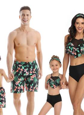 2022 Summer Family Swimsuit Mommy and Me Clothes Mom Father