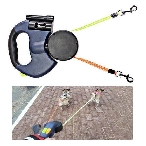 With Flashlight Pet Retractable Dog Leash Puppy Anti Slip