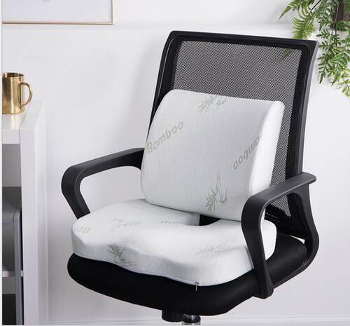 2 In 1 Bamboo Fiber Memory Foam Seat Cushion Back Cushion Sl