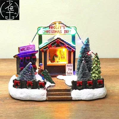 Christmas tree canteen house luminous cabin Christmas gifts