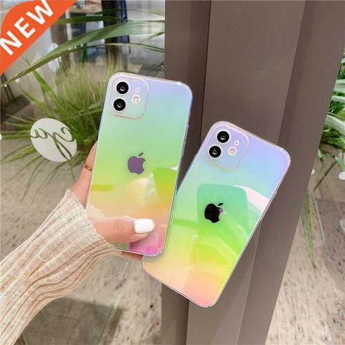 Rainbow Gradient Laser Phone Case For iPhone 13 12 11 Pro Ma
