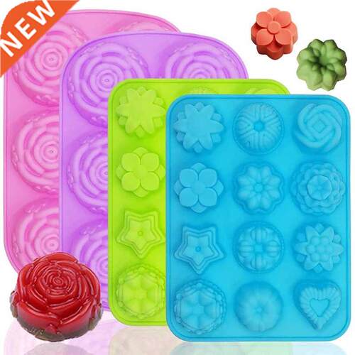 Cake Mousse Mold Rose Flower Chrysanthemum Silicone Baking P