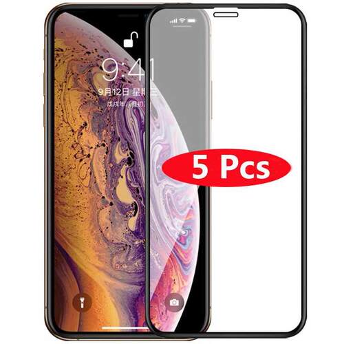 5Pcs/Lot 9D Full Cover Glass on For iPhone 1 14 Pro 6 7 8 P
