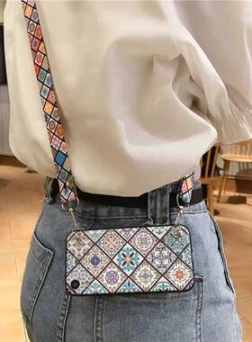 for iphone 13 11 12 mini pro max Case Crossbody Lanyard Vint